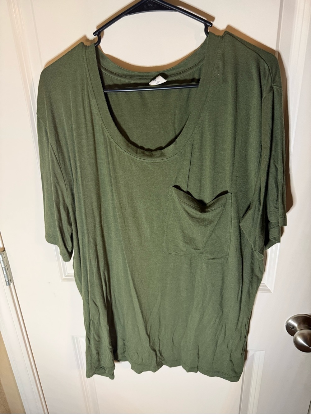 Kate Quinn Olive Green Pocket Tee | XXL Soft Modal Top
